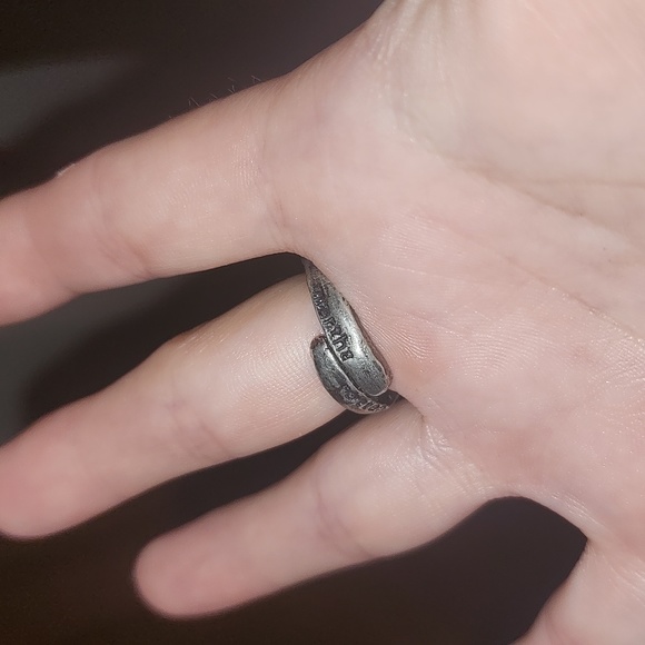 Martha Rotten moon sparrow ring with Swarovski crystal adjustable - Picture 3 of 6